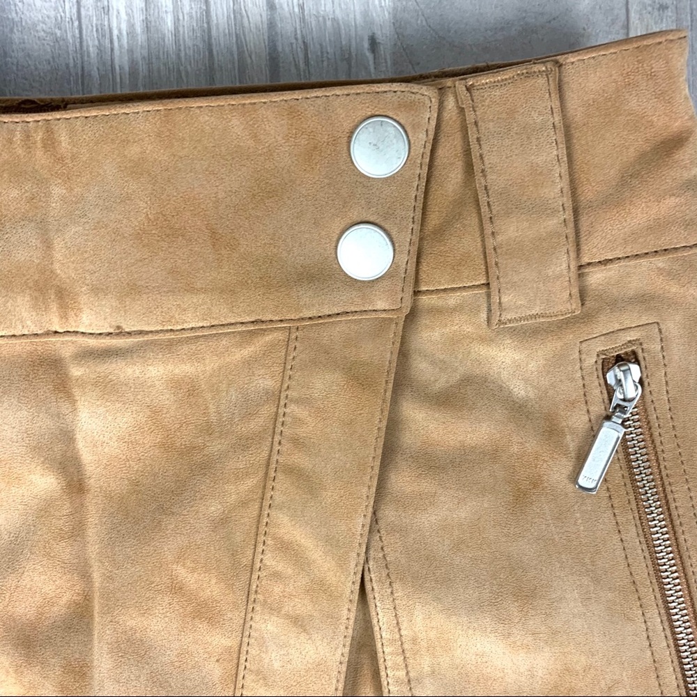 Free People Carson Utility Faux Leather Wrap Skirt - Picture 5 of 13